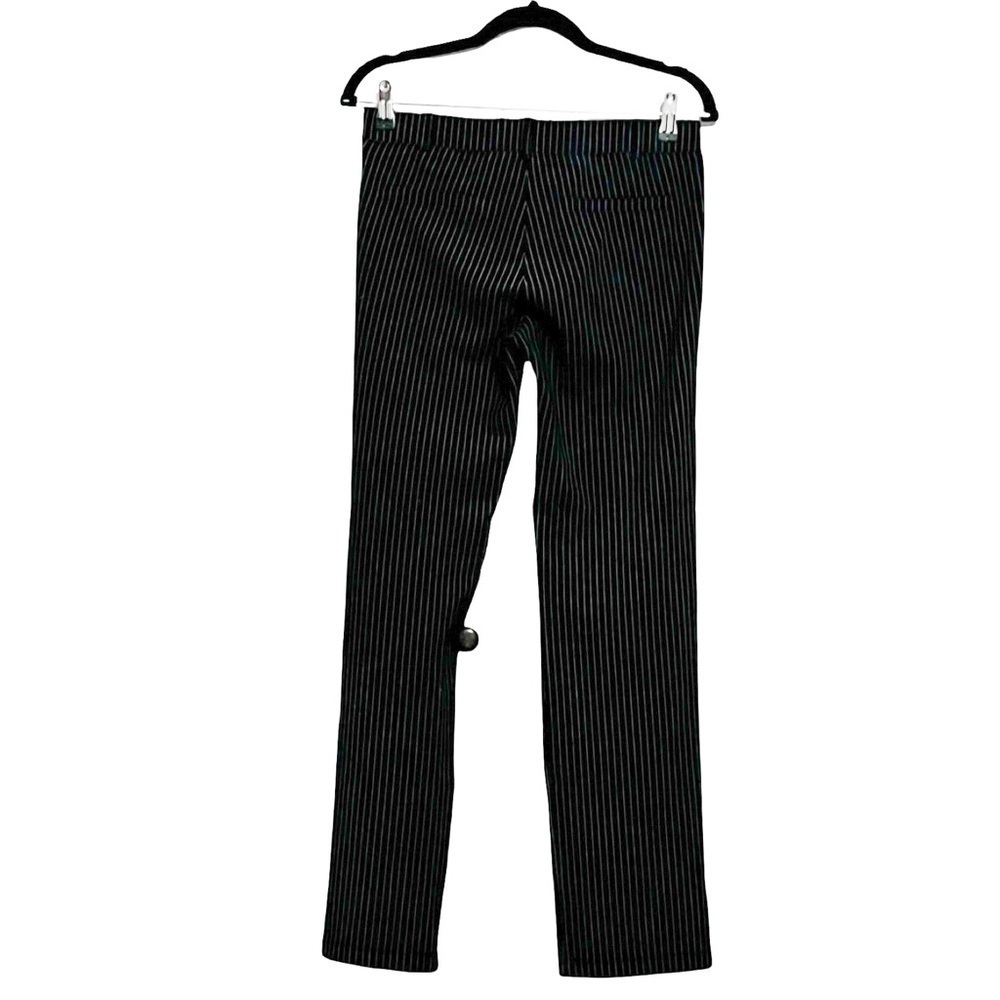 BETABRAND pinstripe black pull-on trousers legging flare slacks pants work - Picture 4 of 6